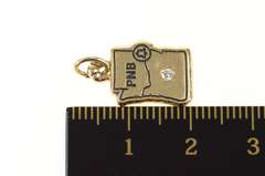 14K Yellow Gold PNB Pacific Northwest Bell Diamond Phone Charm/Pendant