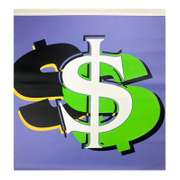 Dollar Sign (State 2) by Steve Kaufman (1960-2010)