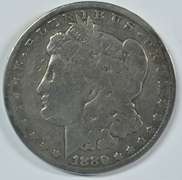 Scarce key date 1880-CC Morgan Silver Dollar in circ