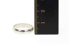 Platinum 3.9mm Rounded Classic Simple Wedding Band Ring