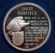 Sterling Silver James Garfield Medal