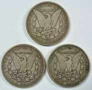 3 Diff. Morgan Silver Dollars: 1892-O, 1901-P, & 1902-P