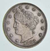 1883 Liberty V Nickel - With Cents