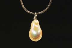 Classic Pearl Drop on Sterling Chain