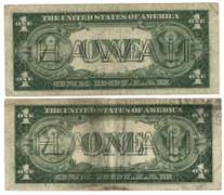 2 Series of 1935-A $1 Hawaii Silver Certificate notes