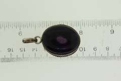 Silver-Tone Color Stone Pendant