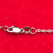 14K WHITE GOLD CHAIN WITH DIAMOND PENDANT