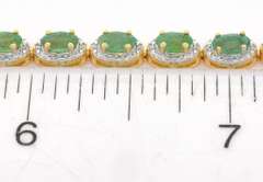 Vivacious Emerald & Diamond Bracelet in Vermeil