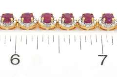 Gorgeous Ruby & Diamond Bracelet in Vermeil