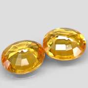 Glittering 1.26ct pair of golden Songean Sapphires