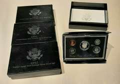 4 1992 Premier Silver Proof Sets