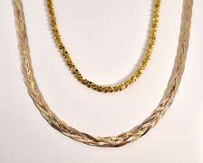 Pretty Pair of Necklaces in Gilt Sterling Silver