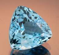 High fire 12.99ct trillion cut Swiss blue Topaz
