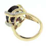 Must Have Garnet and Pave Diamond Twist Ring