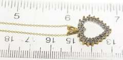 Gorgeous 14kt Yellow Gold Diamond Heart Shaped Necklace