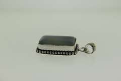 Silver-Tone Color Stone Pendant