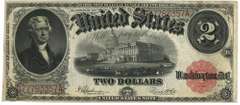 Nice AU 1917 Series Large Size $2 Legal Tender note
