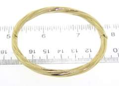 Simple 14kt YG Twist Motif Hinged Bangle Bracelet