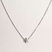 Pretty Diamond Cluster Necklace in 14K WG