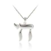 Sterling Silver Polished Chai Pendant
