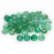 3.41ct set of pure Emeralds with bright green hues