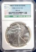 1986 Silver Eagle First Year of Issue NGC MS69