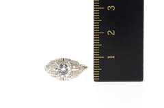 Platinum 0.87 Ctw Art Deco Diamond Engagement Ring