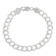 Sterling Silver Double link charm Bracelet