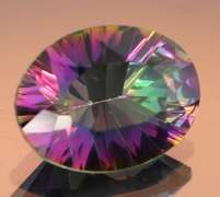 Rainbow color 6.89ct concave cut Mystic Quartz