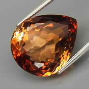 Substantial 21.61ct pear cut Imperial Topaz