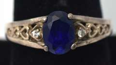 Sterling Silver Blue Stone Ring