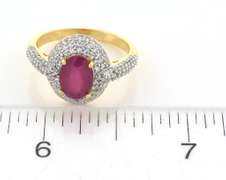 Charming Star Ruby & Topaz Ring in Vermeil