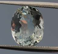 High luster 1.89ct oval cut untreated platinum Aquamarine