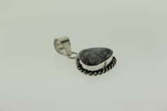 Silver-Tone Color Stone Pendant