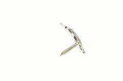 14K White Gold Diamond Shriners Scimitar Sword Symbol Lapel Pin/Brooch