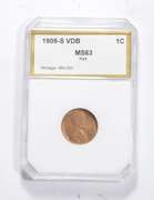 MS63 RD 1909-S VDB Lincoln Wheat Cent - Graded PCI