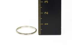 18K White Gold 1.8mm Art Deco Ornate Wedding Band Ring