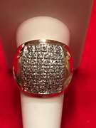MEN’S 10K GOLD AND DIAMOND DOME RING