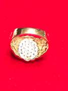 MEN’S 10K YELLOW GOLD DIAMOND RING NUGGET STYLE
