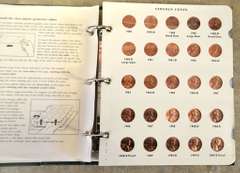 Estate Lot Of Coin Books With Coins