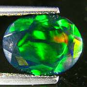 Fully faceted 1.82ct oval cut Black Opal