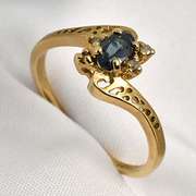 Sweet Feminine Sapphire & Diamond Ring