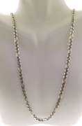 Italian Figaro Sterling Silver Chain Necklace