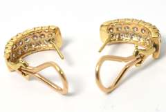 Glitzy 1.1CTW Diamond Earrings in 14KT Yellow Gold
