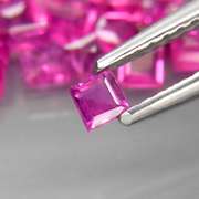 Premium 4.53ct 40 piece princess cut Ruby set