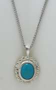 Sterling Silver Turquise Pendant on Chain