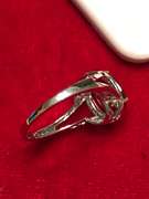 14K Ruby Split Shank Ring with Diamond Halo
