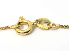 Sterling Silver Vermeil Circle White Stone Necklace
