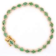 Vivacious Emerald & Diamond Bracelet in Vermeil