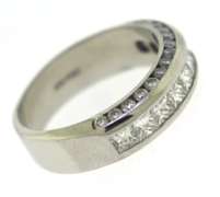 Charming Platinum 2cts Diamond Wedding Band